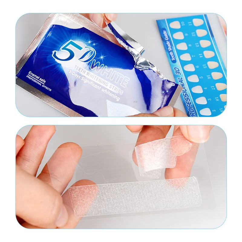 5D Professional Effect 7 Pouches Oral Hygiene Teeth Whitening Strips Home Use tooth whitening strips