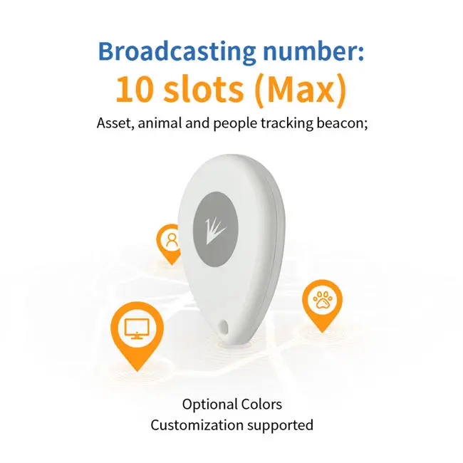 FSC-BP108B RTLS URL/UID/TLM Personal Asset Tracking iBeacon CR3032 Smallest Smart Sensors Bluetooth Air Tag for IoT Solution