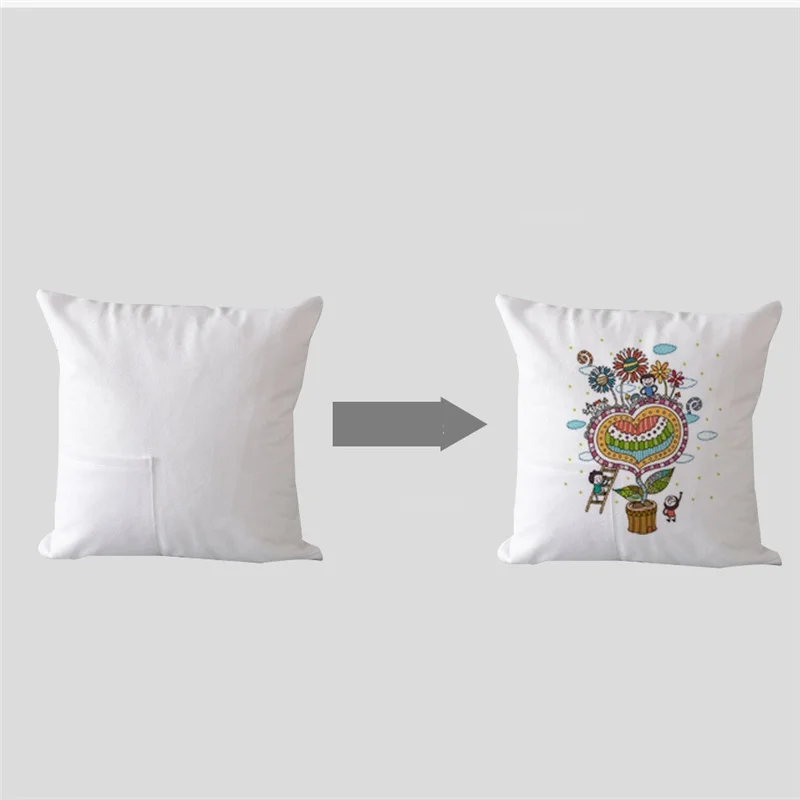 8' Inches Custom Printed Pillow Covers Soft Plush Tooth Fairy Pillow Sublimation Blank With Side Pocket cushion cover