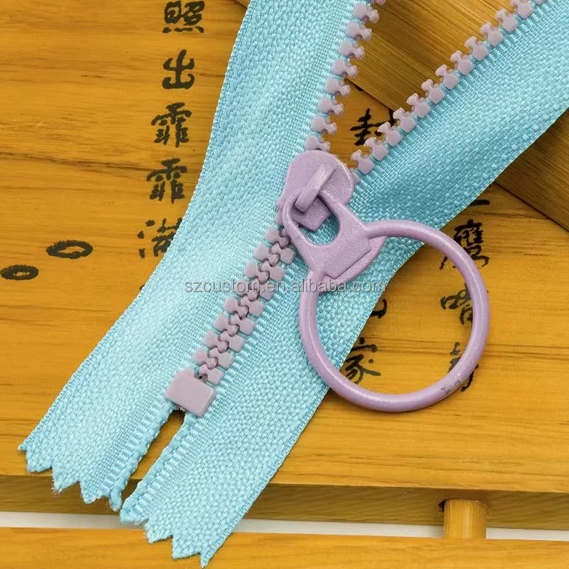 waterproof nylon colorful tooth zipper reverse for car seat