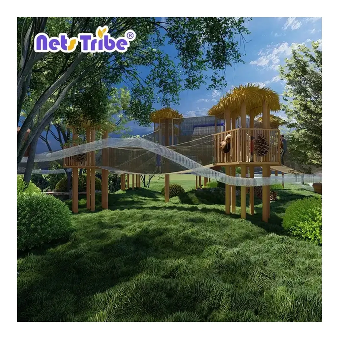 Factory Hot Selling Climbing Net for Kids Playground Outdoor Equipment and Trampoline Park Customized 2 Children /2 Square Meter