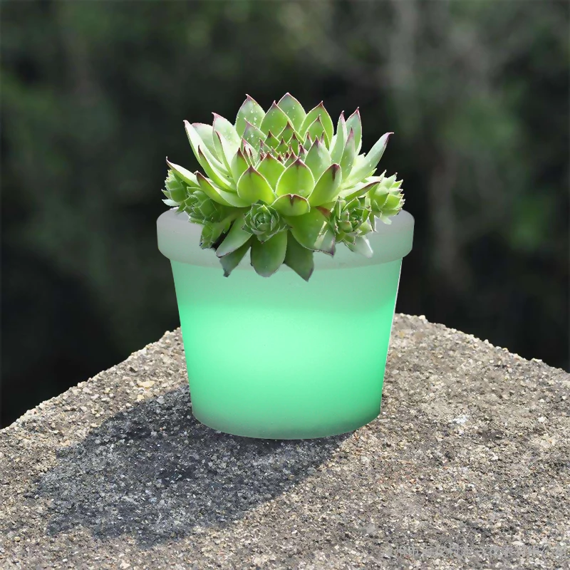 Wholesale Outdoor Garden Solar with Light LED Glowing Flower Planter Pot