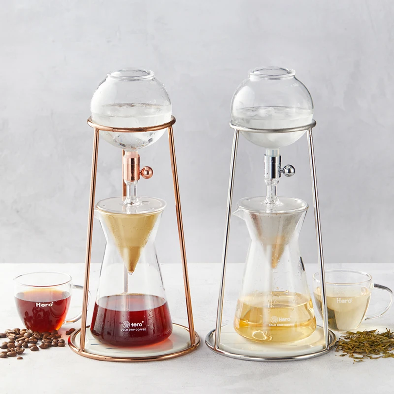 Unique Design Cold Brew Iced Coffee Maker 400ml Portable Glass Commercial Cold Brew Coffee Maker Iced Drip Coffee Pot
