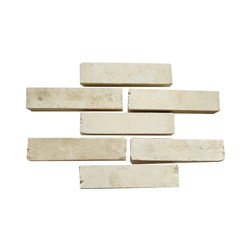 China Vintage Brick Wall Cladding Rustic Surface White Brick Slips Sheets for Wall Decoration