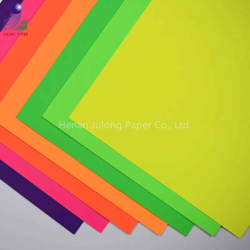 Colored Fluorescent Paper for Packing and Printing