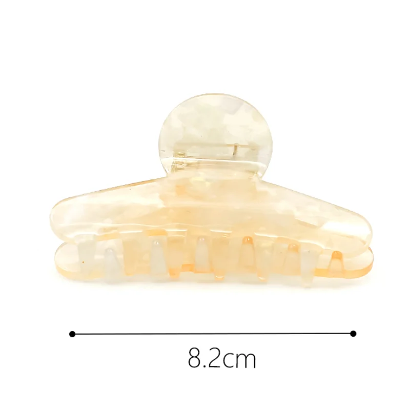 Yiwu Factory Custom Clear Claw заколки для волос аксессуары белый двойной зажим пластиковый ацетатная смола женщин