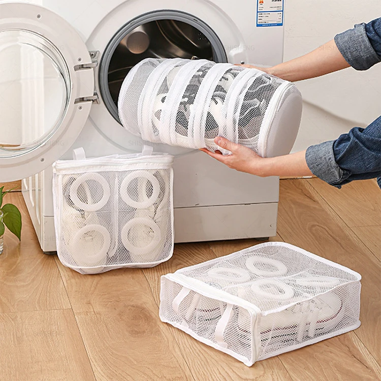 SHI SHENG Travel Shoe Storage Bags Portable Mesh Laundry Bag for Anti-Deformation Protective Shoes Airing Dry Tools