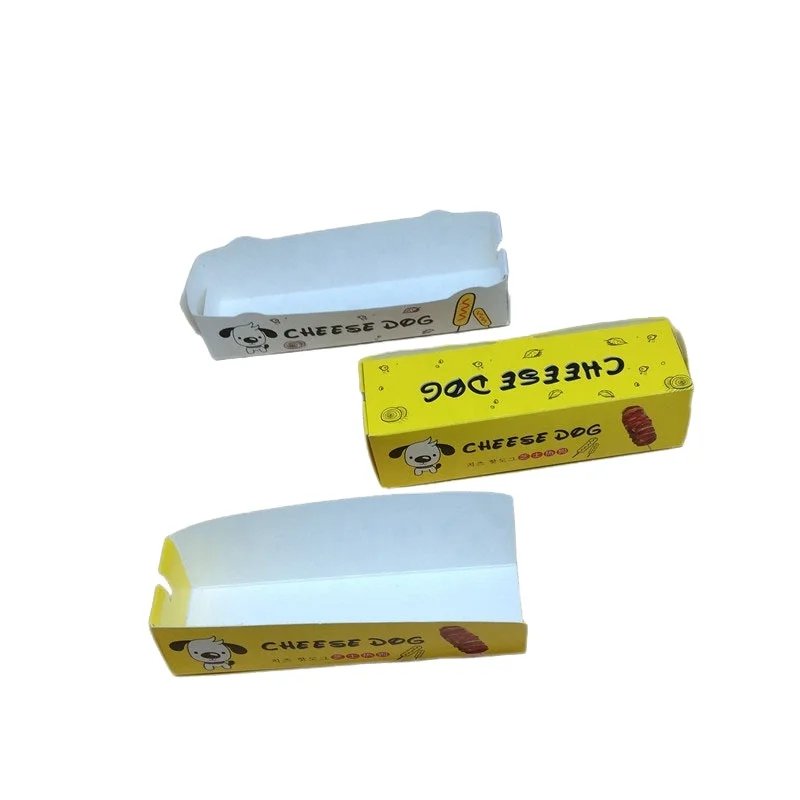 SENCAI wholesale custom printing biodegradable hot dog food paper tray box