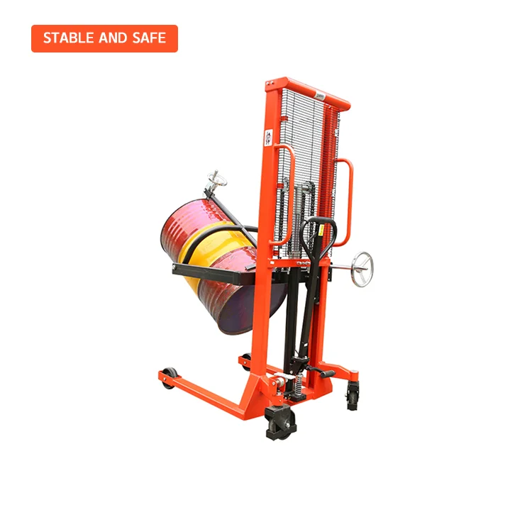 Factory  Direct Drum Lifter Cum Tilter High Power CE 350kg Save Labor Hand Stacker Forklift