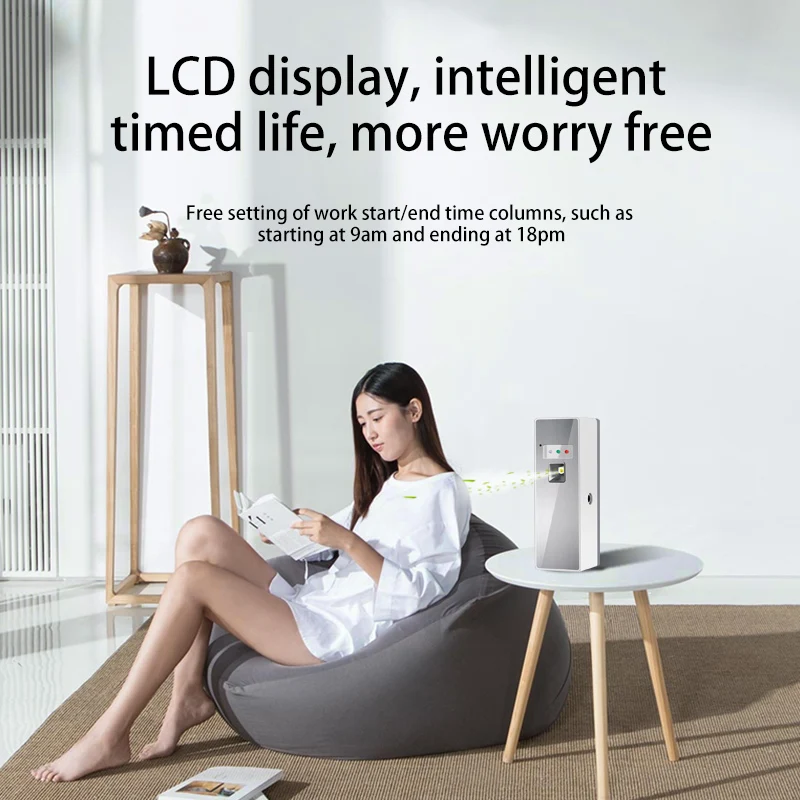 Toilet automatic wall mounted LED LCD AA Battery Operated aerosol Perfume air freshener dispenser