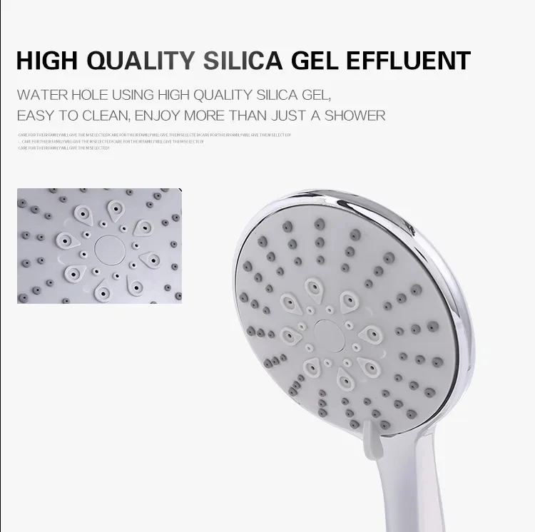 8 Inch Multifunctional High Quality ABS Plastic High Pressure 3 Mode Adjustable Chrome Handheld Bathroom Shower Head