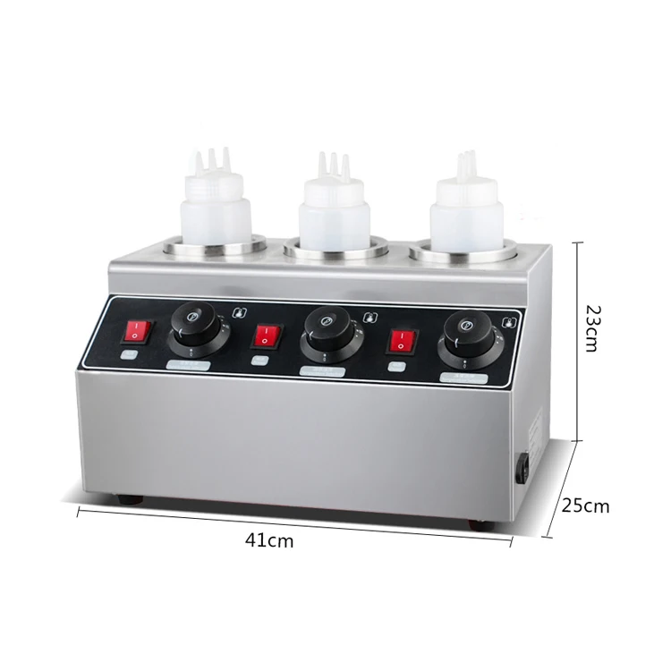 Stainless Steel Hot Fudge Sauce Squeeze Bottle Warmer cheese heater chocolate sauce warmer
