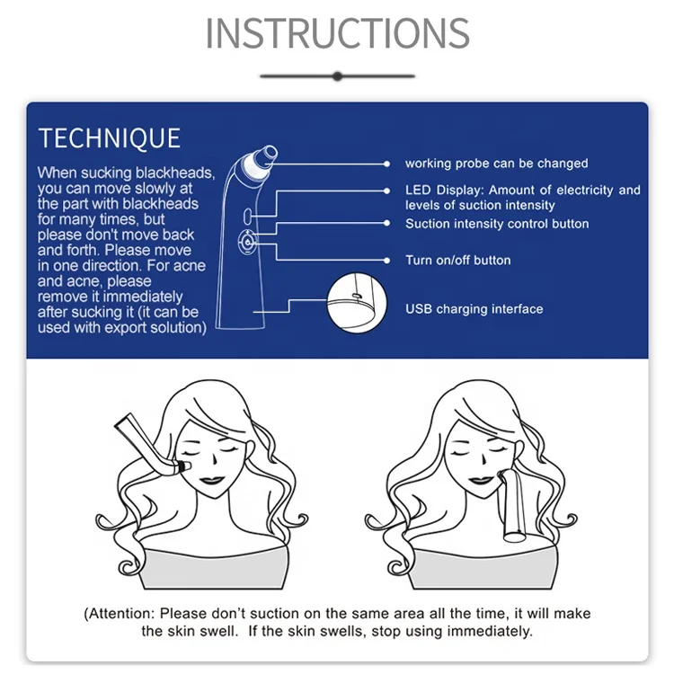 Wholesale deep cleansing face lifting Facial Rejuvenation Suction Pore Cleaner Portable Vacuum Blackhead remover