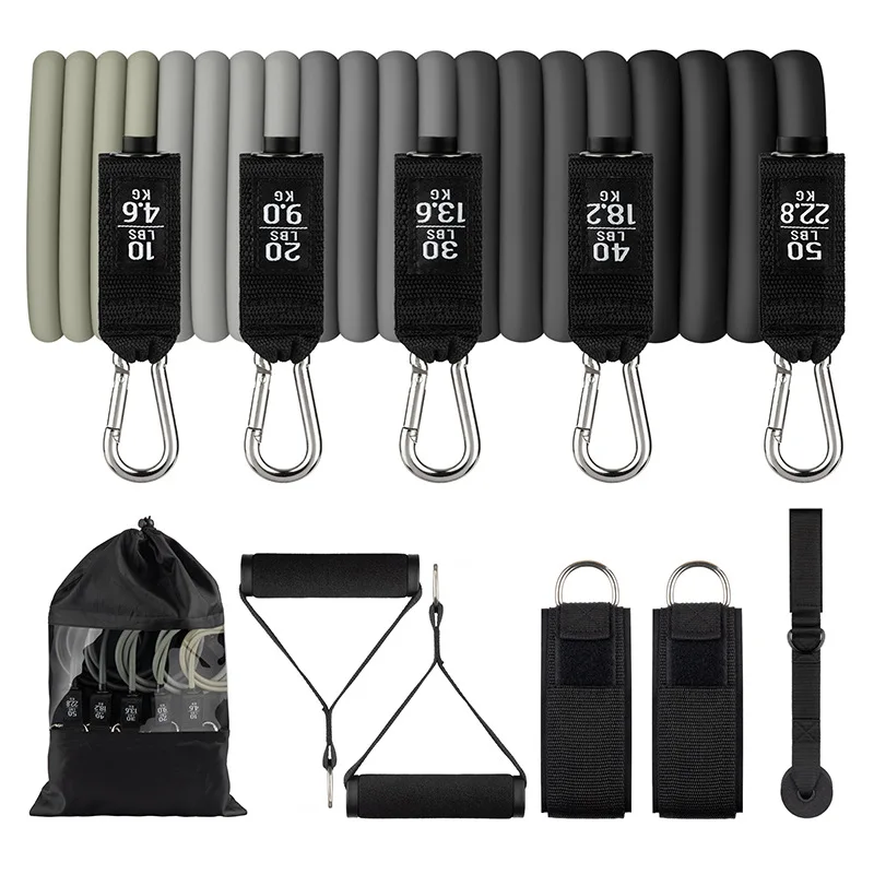 11 Pcs Resistance Fitness Pull Rope Set Latex And TPE Resistance Bands Set 11pcs Resistance Bands