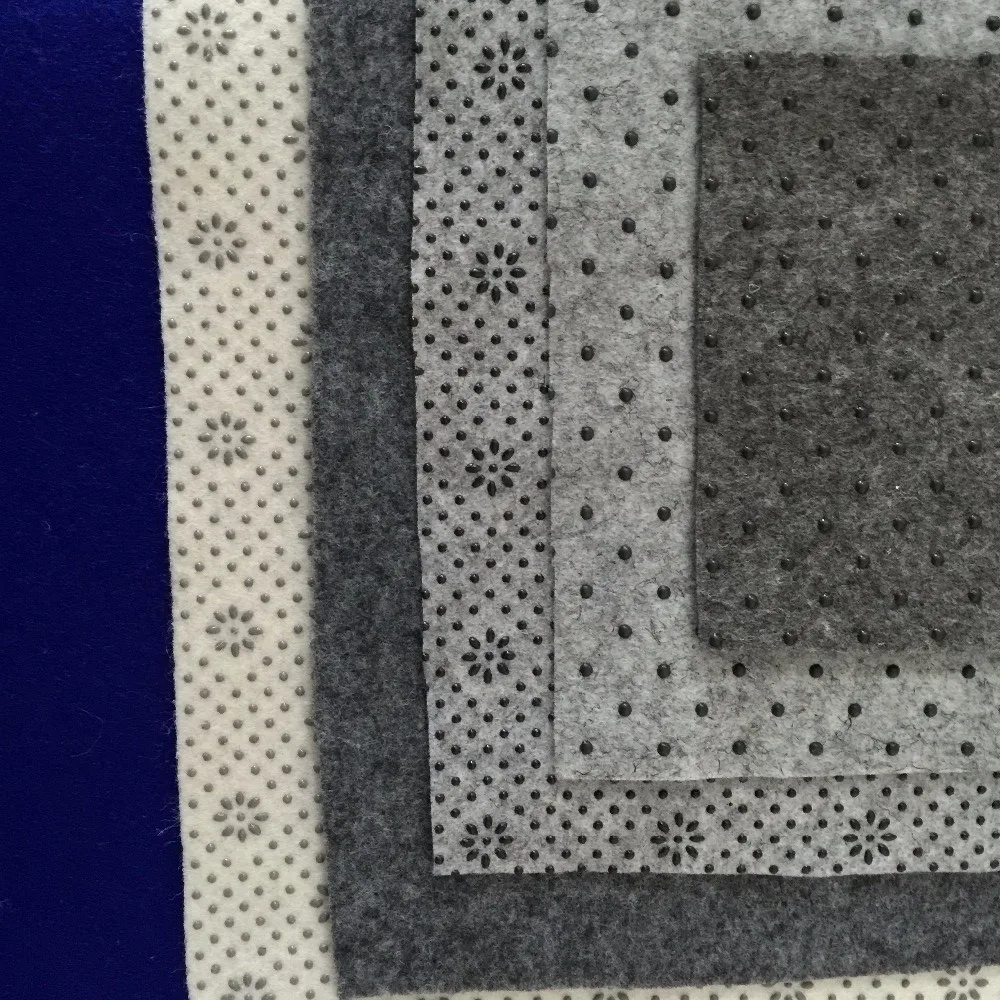 
Custom Non-Slip Felt Underlayment Fabric PVC Dots Coated anti slip Felt Fabric 
