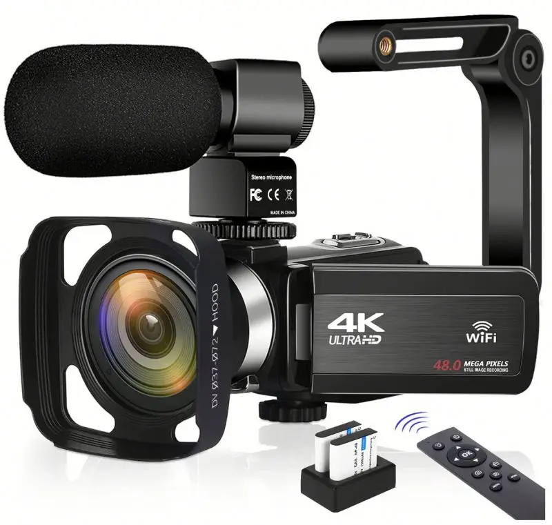 4K сенсорный экран камеры с микрофоном подходит для 48MP HD