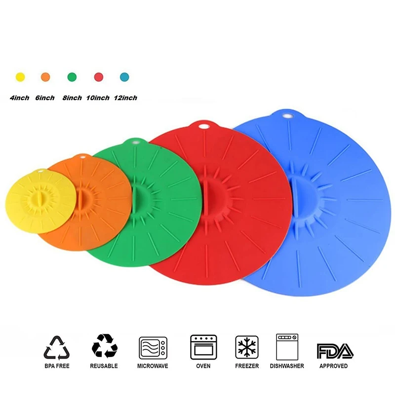 Wholesale Multipurpose Non-Slip Reusable Eco-friendly Bowl Cover Silicone Pot Lid