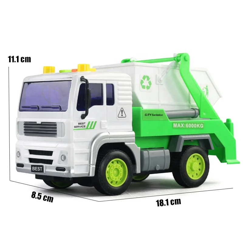 Samtoy 1:20 образовательная имитация литья под давлением фрикционная игрушка грузовик мусоровоз игрушки для детей
