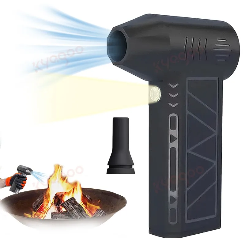130000 rpm multifunction compressed air duster cordless mini air blower handheld mini turbo jet fan with light