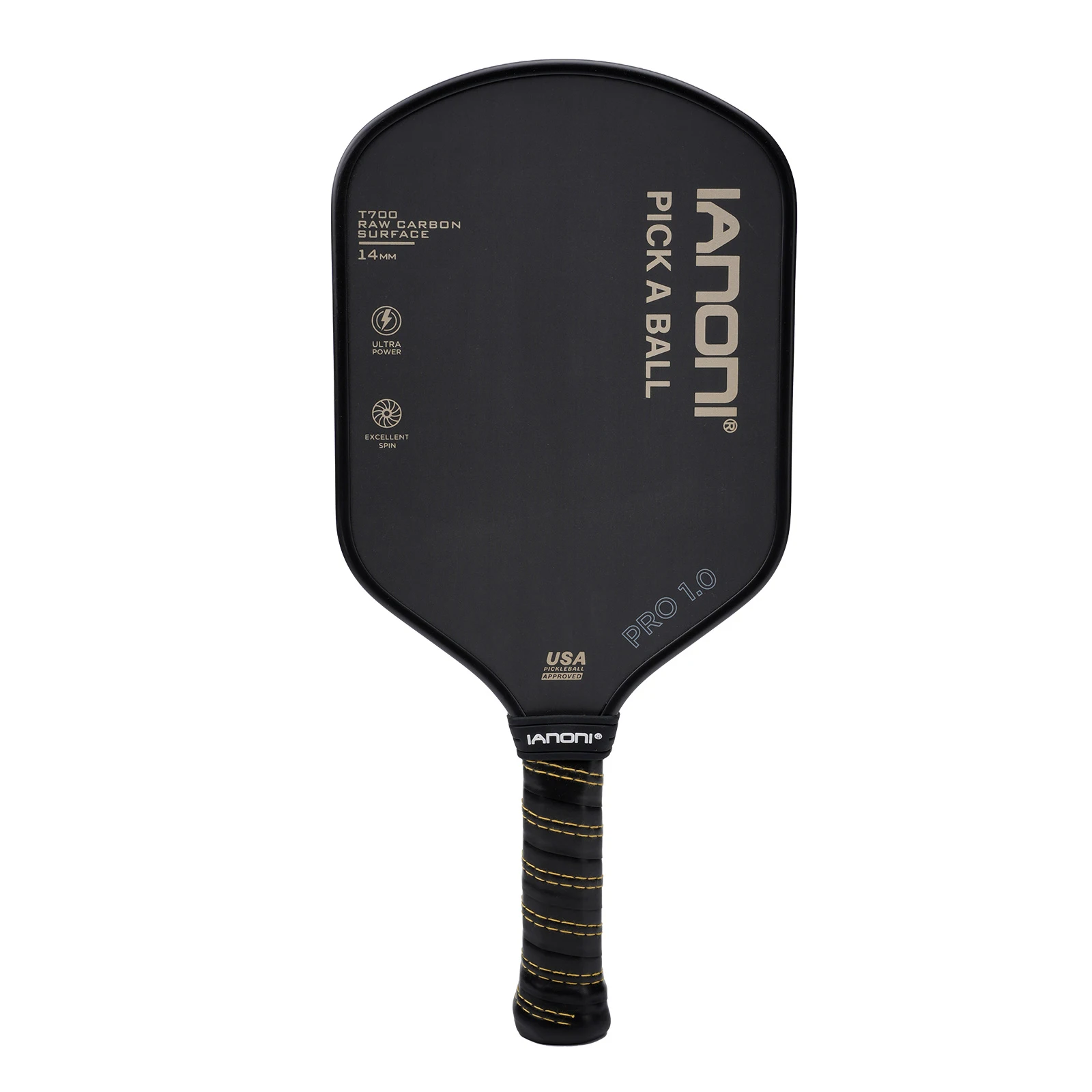 IANONI Customized Primitive Fiber T700 Friction Carbon Surface Pickleball Paddle
