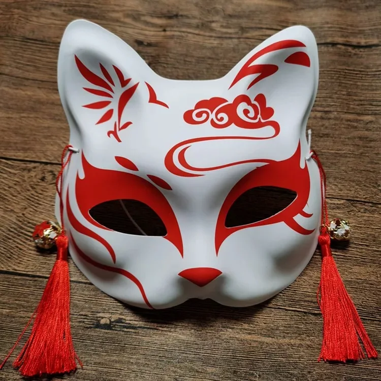Factory Wholesale Personality Half Face Cat Mask Anime Fox Cosplay Dance Party Stylish Mask Party Mask Halloween