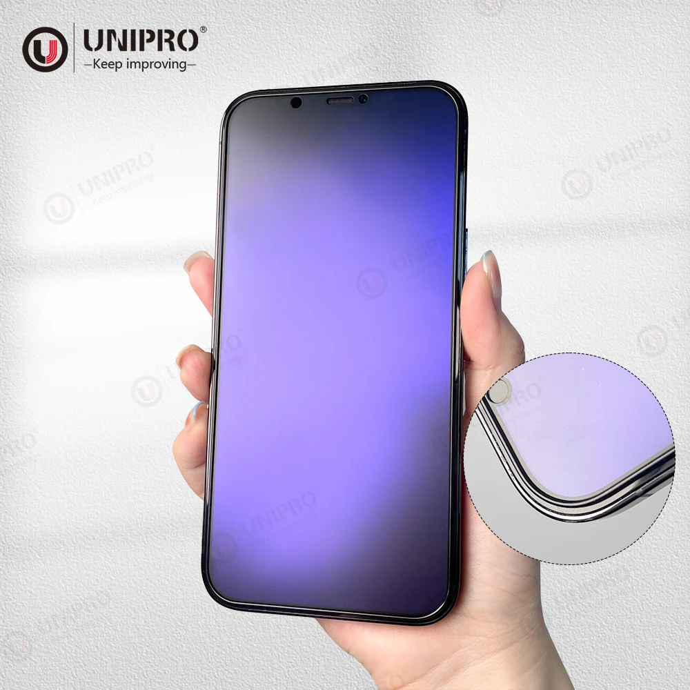 AG Silicone Airbag Anti-blue Matt Gaming Tempered Glass Screen Protective Film For Iphone 13 12 11 Pro Max Xr Xs Max 7 8 Plus