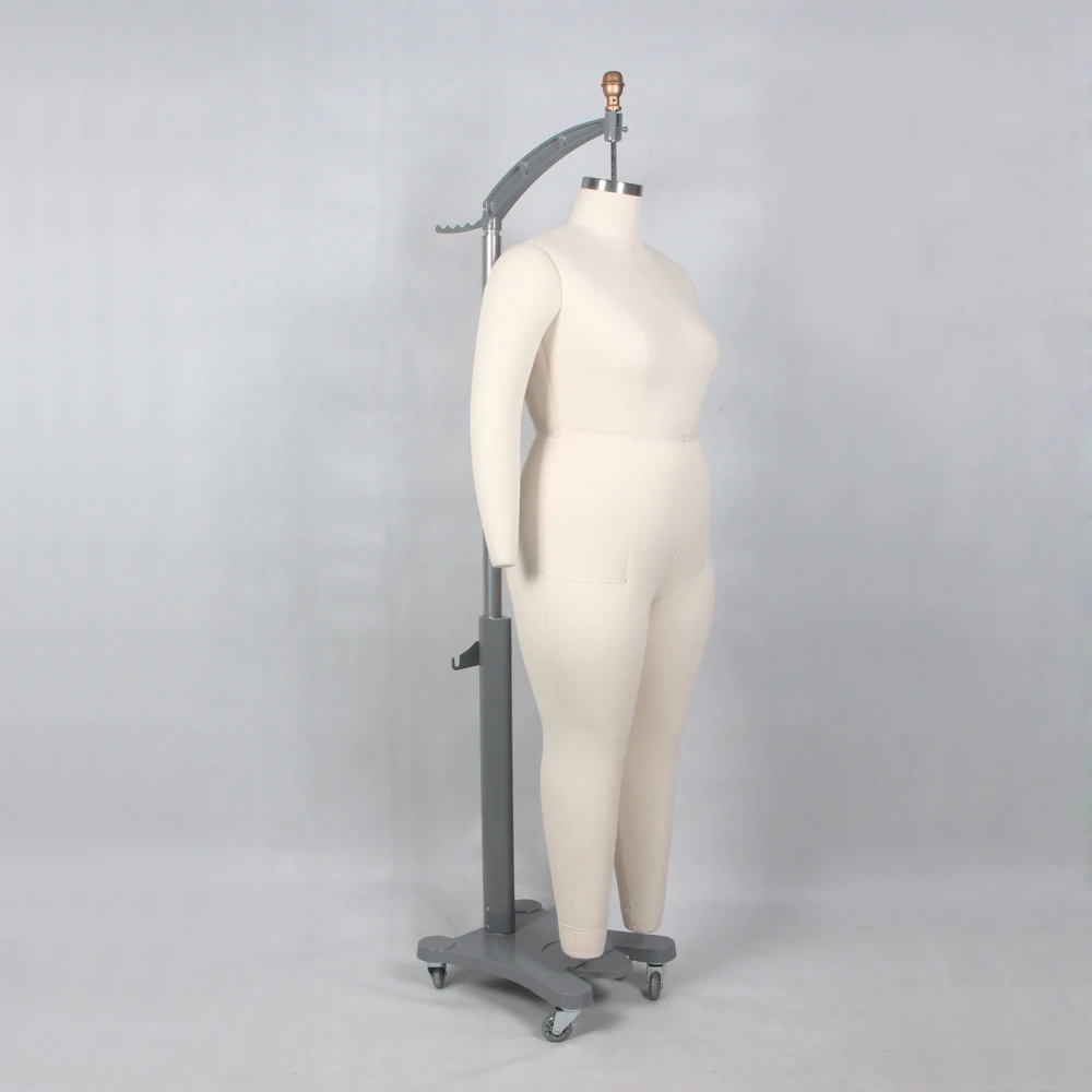 Pinable Sewing Dress Form Mannequin Plus Size Dressmaker Mannequin with Adjustable Height Standing For Clothing