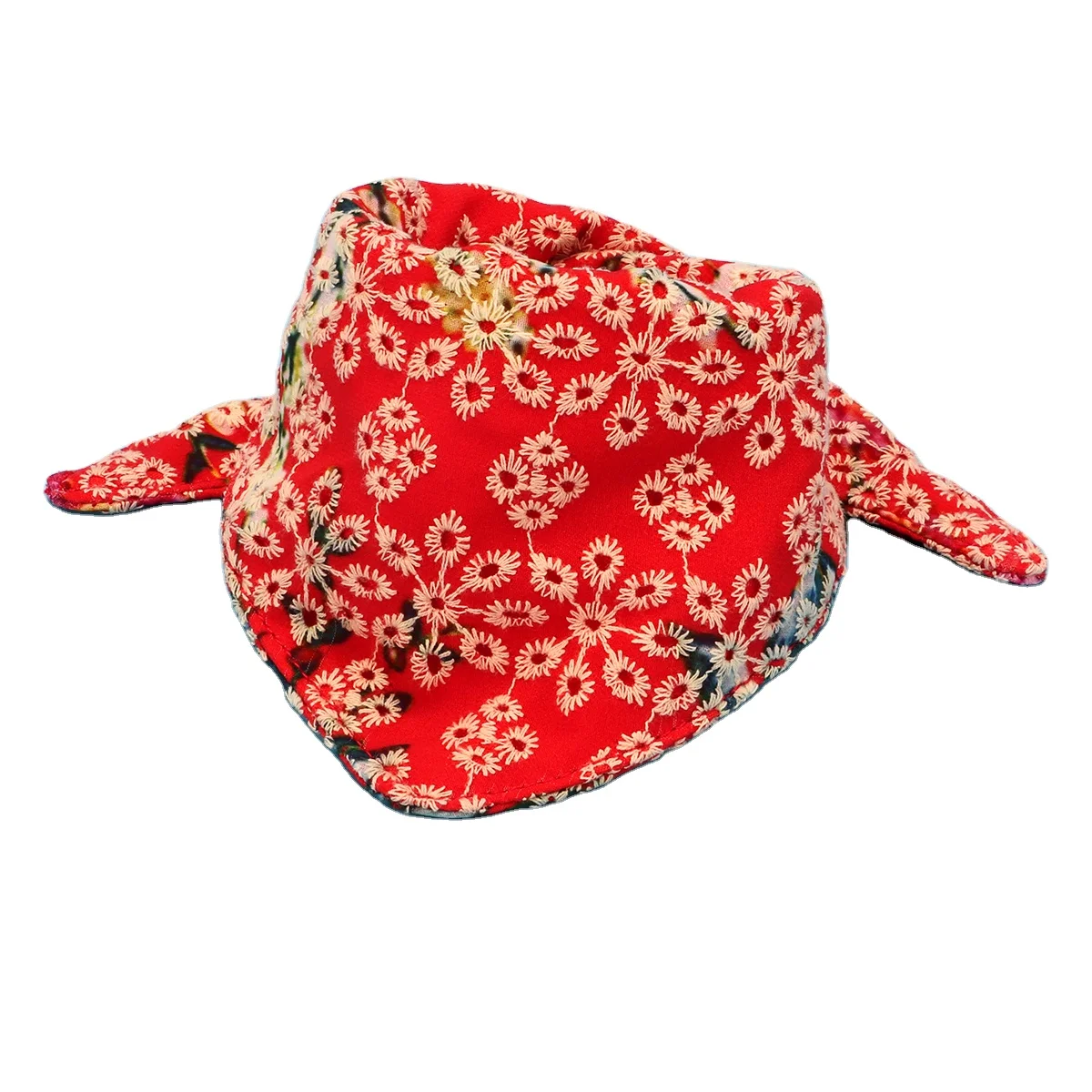 DFY Dog scarf Embroidered  dog accessories personalized printed pattern cotton washable dog bib