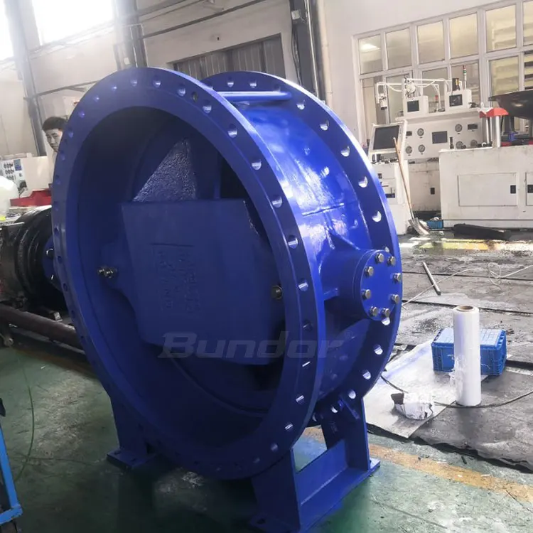 Bundor 380V DN50~1200 Cast Iron Ductile Steel Wafer Electric Butterfly