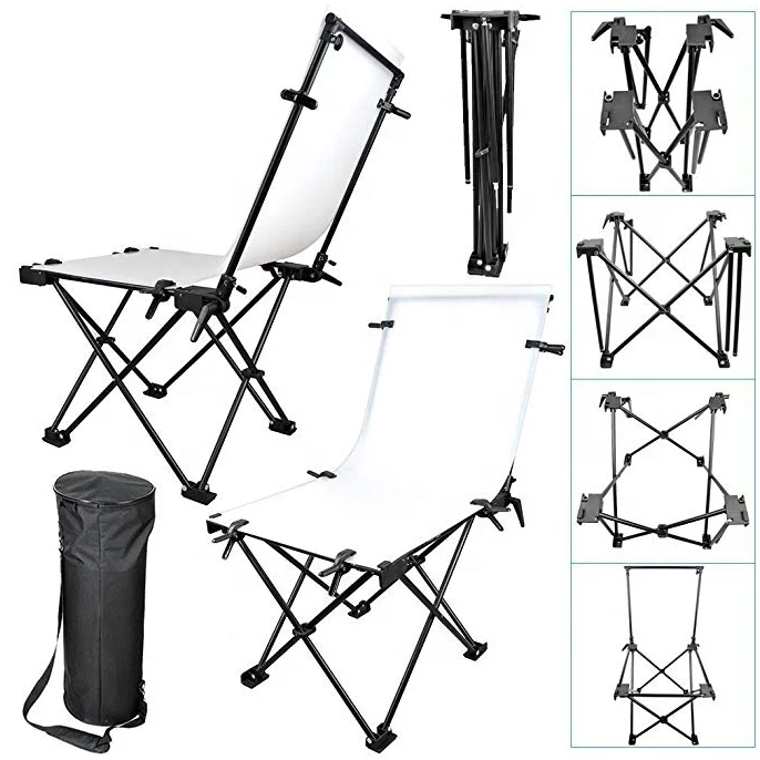 Professional large foldable adjustable photography photo studio chair shooting table