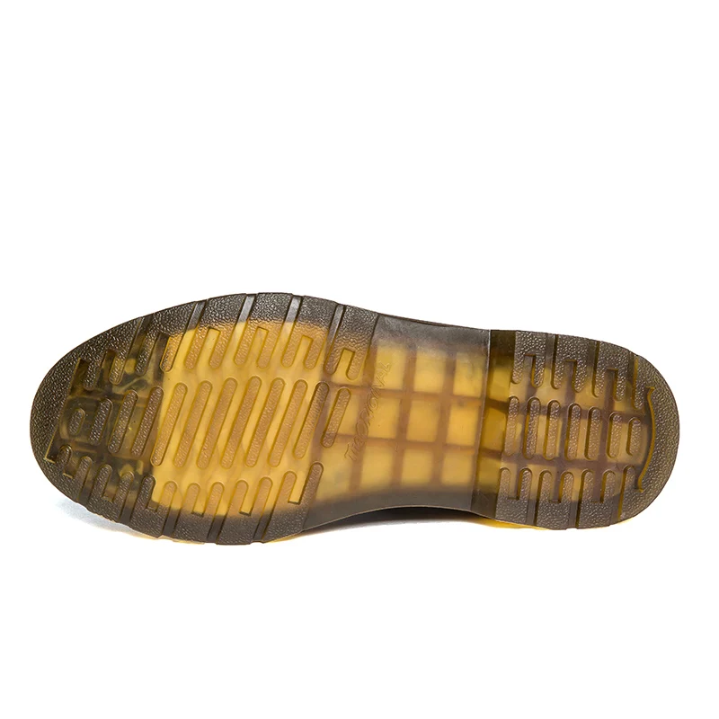 Womens Mens Black Boots Cow Leather Upper PVC Sole