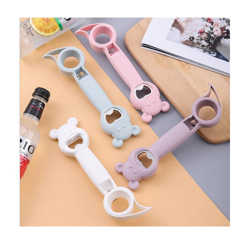 Multi function Stainless Steel Plastic Can Jar Bottle Open Can Opener Non-slip Handle Multifunctional Beer Can Openers