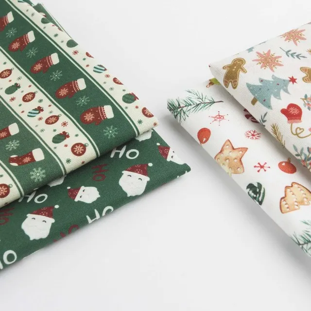 Hot-selling high-quality pure cotton plain weave printed fabric for Christmas decorations