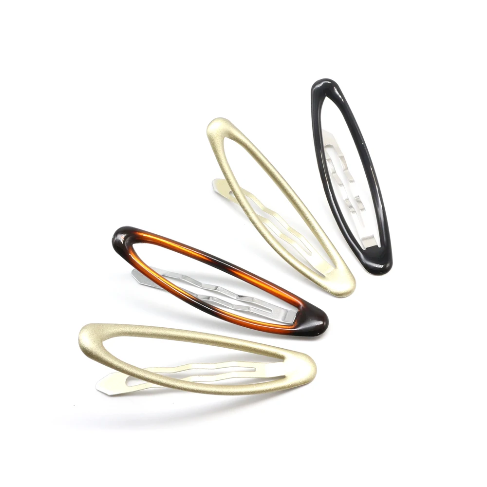 
Lirong 6Pcs Epoxy Snap Hair Grips Metal Hair Clips Hair Accessories For Girls Three Color Mixed(Black/Blonde/Tortoise) 