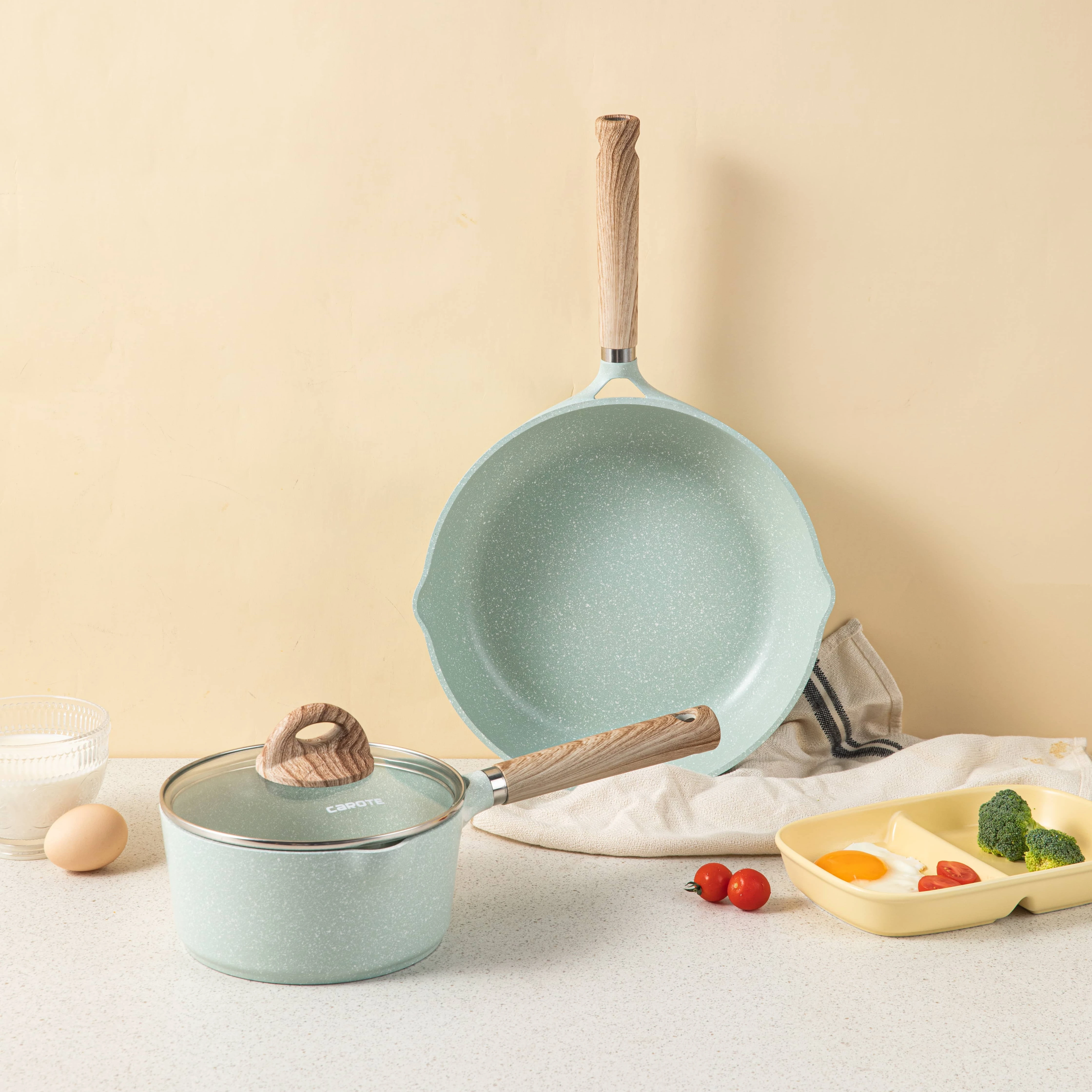 Cookware Sets Suppliers granite dessini cookware 2 PCS non stick cookware set