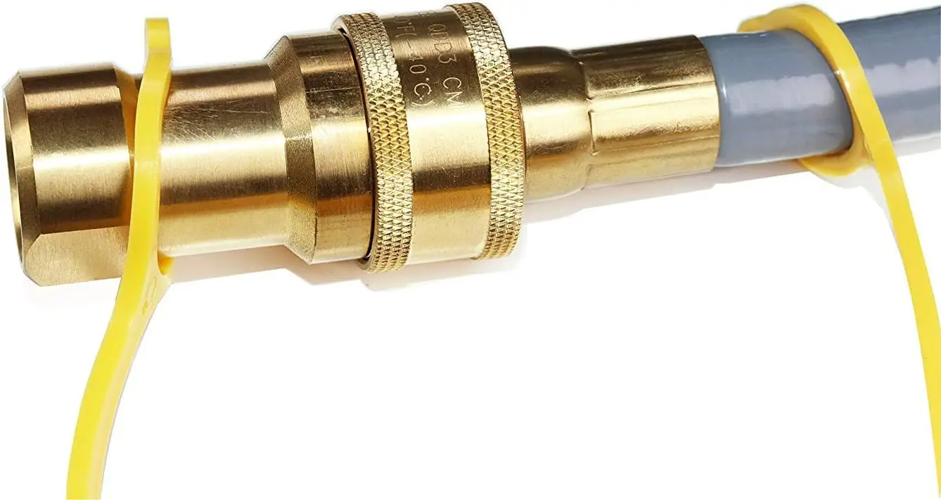 12 Feet 1/2 ID Natural Gas Hose with Quick Connect Fittings Assembly for Low Pressure Appliance -3/8 Female to 1/2 Male Adapter