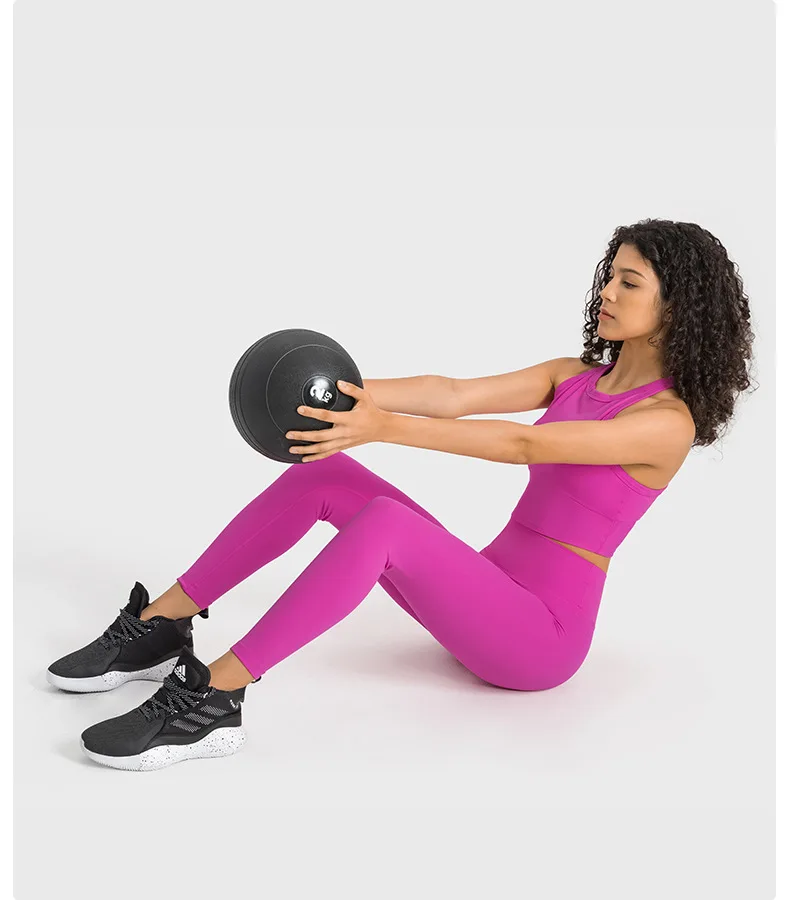 Custom Logo High Quality Lycra Spandex Fabric Gym Fitness Yoga Set Women Workout Sports Clothing Bra And Leggings 2 Piece Set