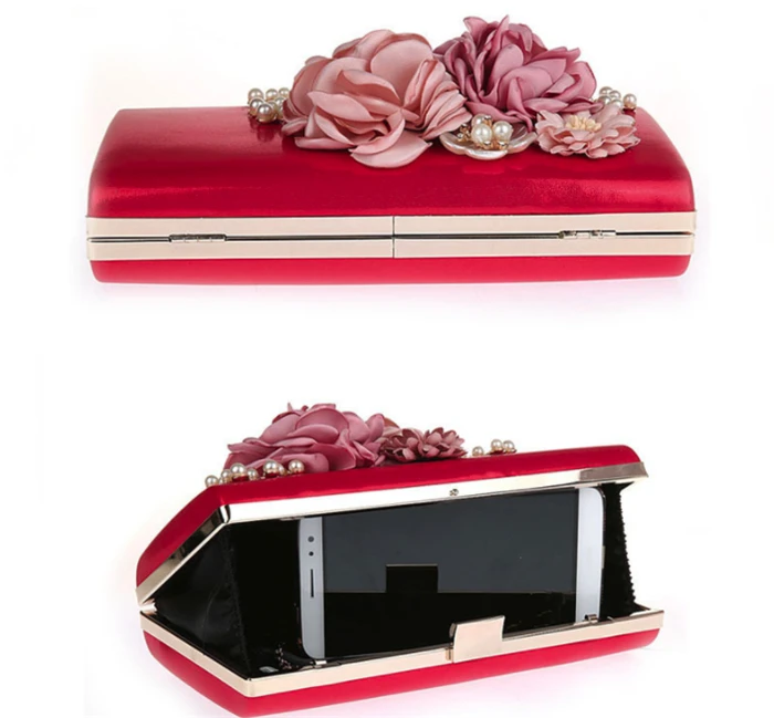 Новая модная элегантная белая вечерняя женская сумка-клатч с красивыми цветами