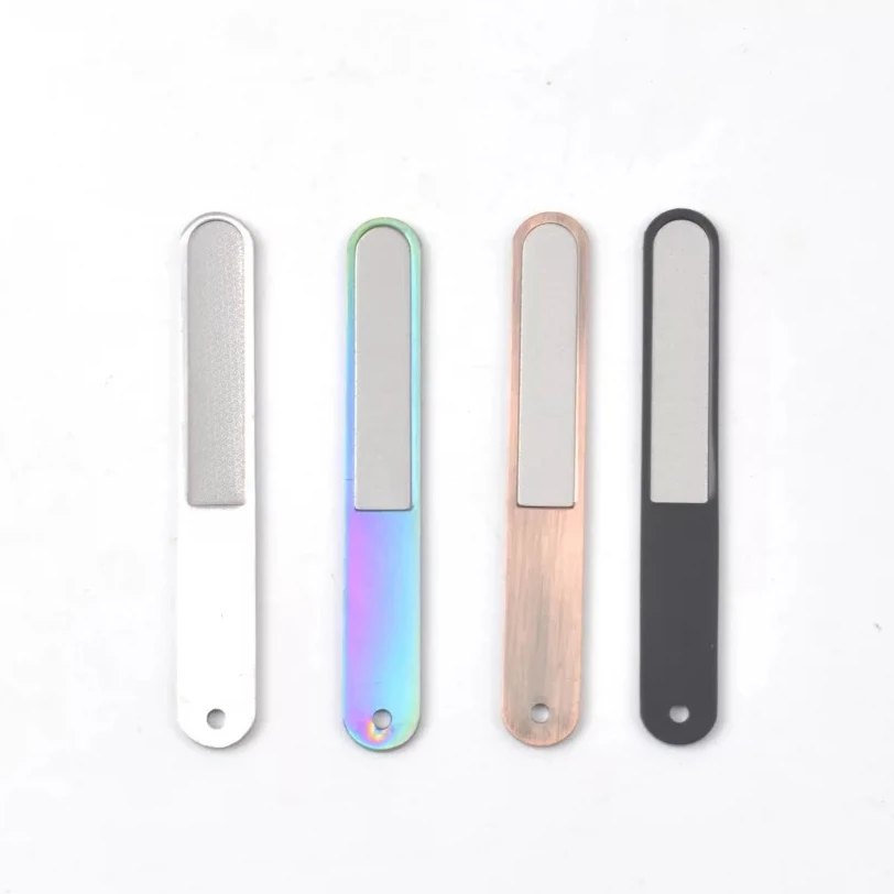 Rubber gold steel sand particle smoothly nail edge polish files in PVC bag wear-resisting manicure pedicure nail shaping file