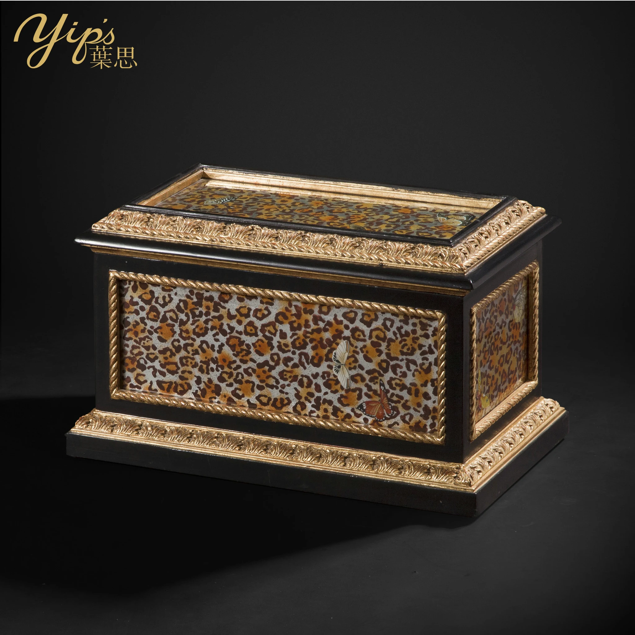 Yips LD-1203-0481 Handpainted Butterfly Pattern Livingroom Home Decoration Classical Luxury Box