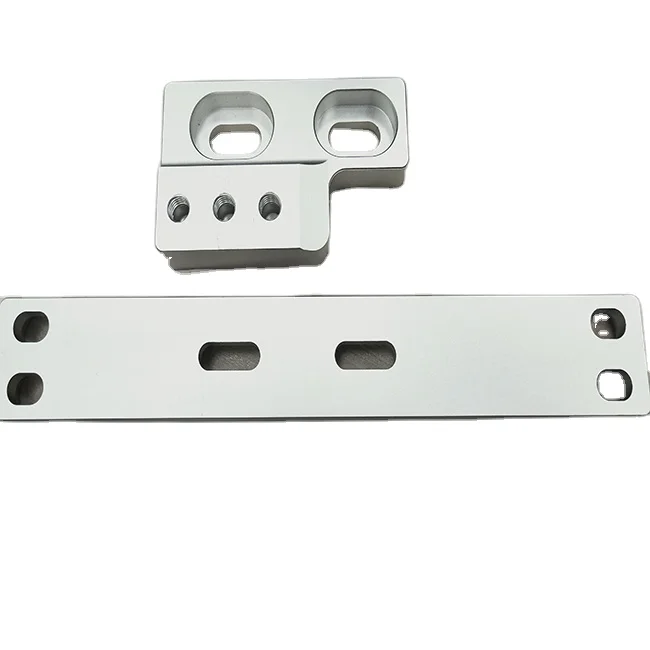 CNC Machining aluminium Parts clear anodized brackets sandblast surface treatment Custom Milling Turning Service Aluminum block