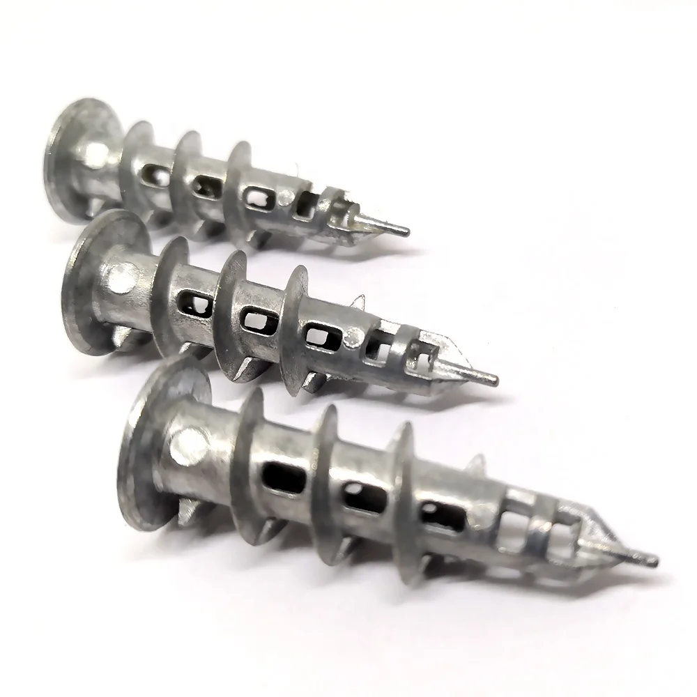 Самосверляющая Штукатурная заглушка для сухой стены ребристый Универсальный нейлоновый якорь для гипсокартона