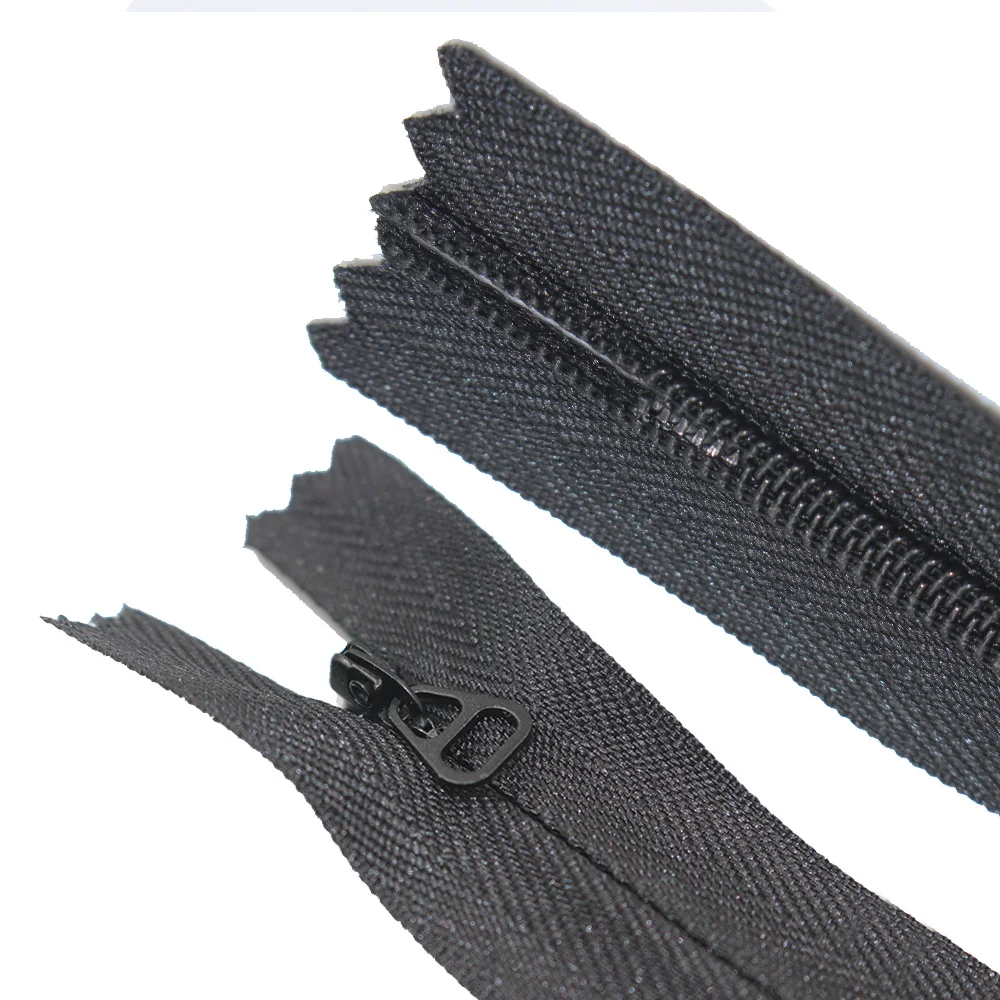 Wholesale factory 3rd 20CM black invisible zipper