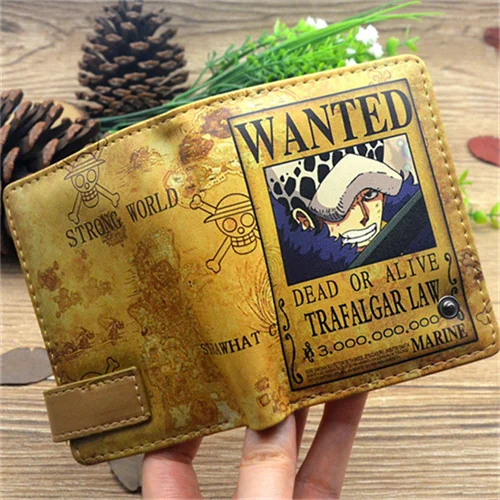 HNSC7 Style Short Coin Wallets Anime PU Purse WANTED DEAD or ALIVE Nika Luffy 1 PIECE Women Men Kids Child Wallet Card Holders