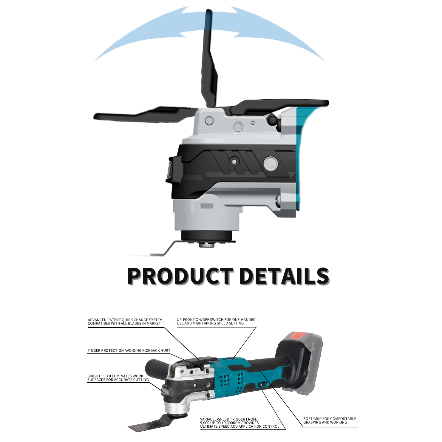 High quality lithium battery multi-function oscillating renovator saw