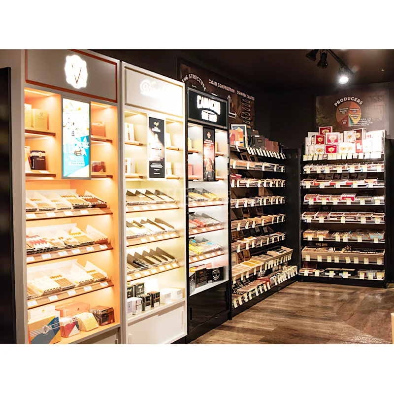 Стеклянная витрина для табачного магазина