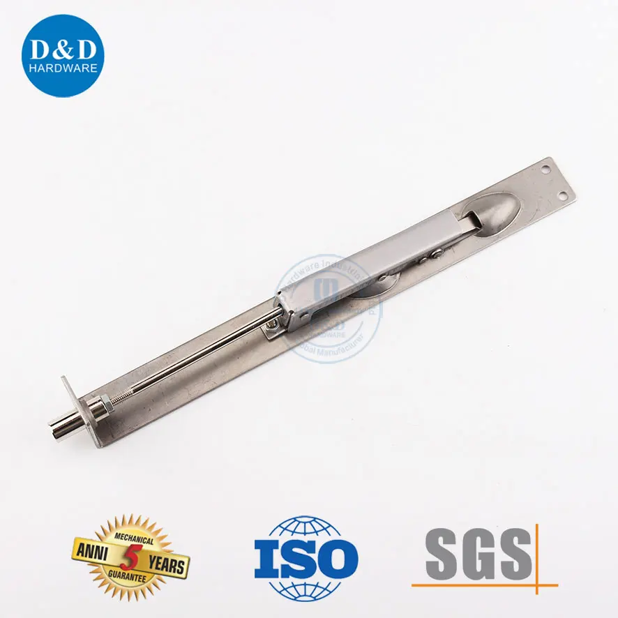 Concealed Flush Bolt Stainless Steel 304 Vertical Wooden Timber Door Bolt for Garage Door