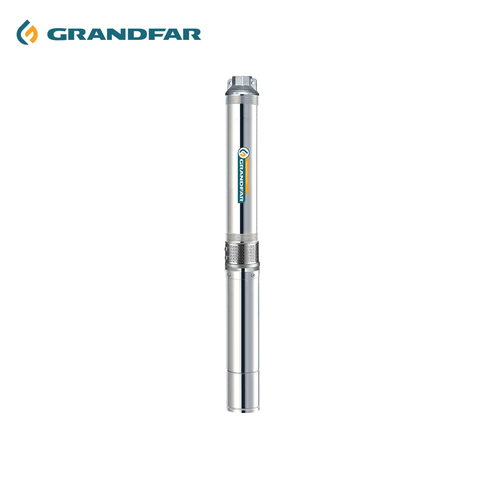 GRANDFAR Hot sale 4 inch 1HP 0.75kw hybrid deep well water pumps submersible deep well pumps for agriculture