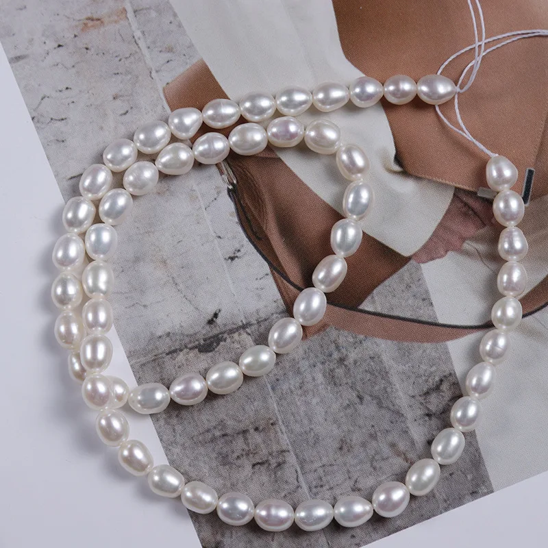 AAAAANatural freshwater pearl real rice bead pearls white 5-6mm Stands for jewelry making diy Loose beads wholesale