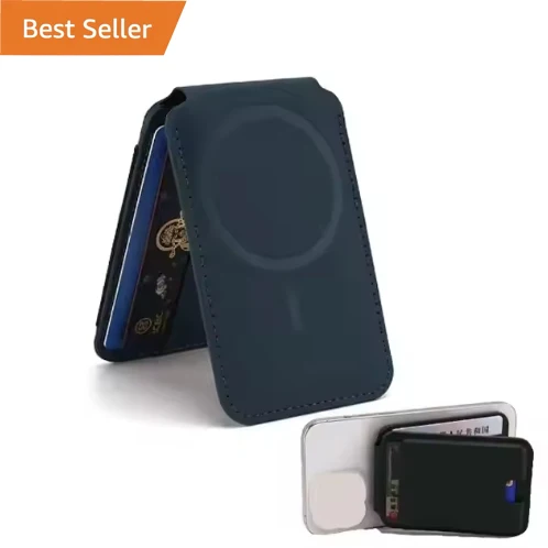 Mag  safer Wallet for Phone Magnetic Smart Mag Wallet Stand  Magnetic Phone Leather Business Credit Magsafing Card Holder